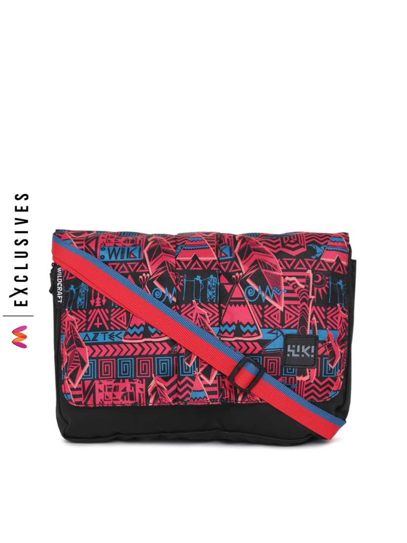 Buy Wildcraft Unisex Black Pink Baguette Printed Messenger Bag Messenger Bag for Unisex 6990857 Myntra