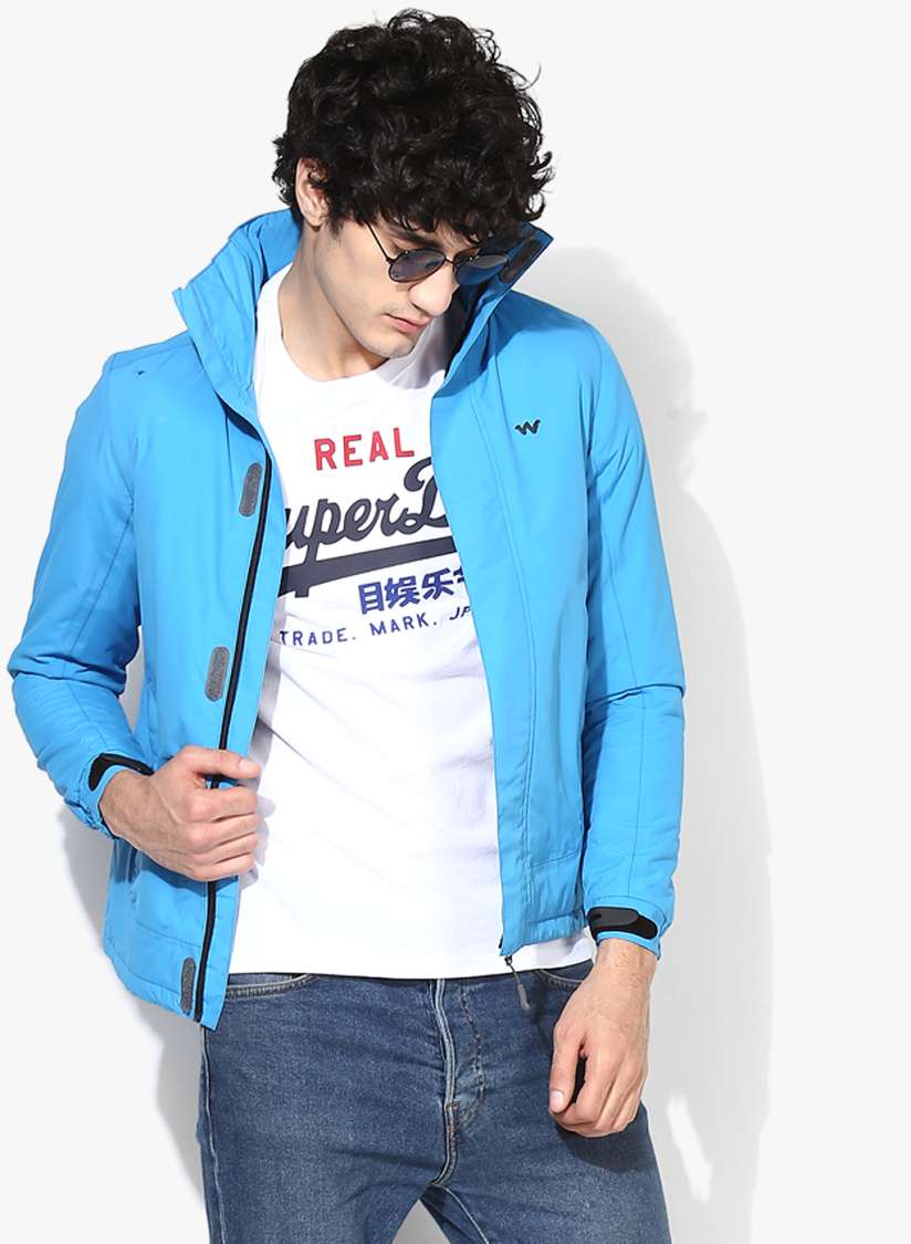 Wildcraft blue solid casual jacket top
