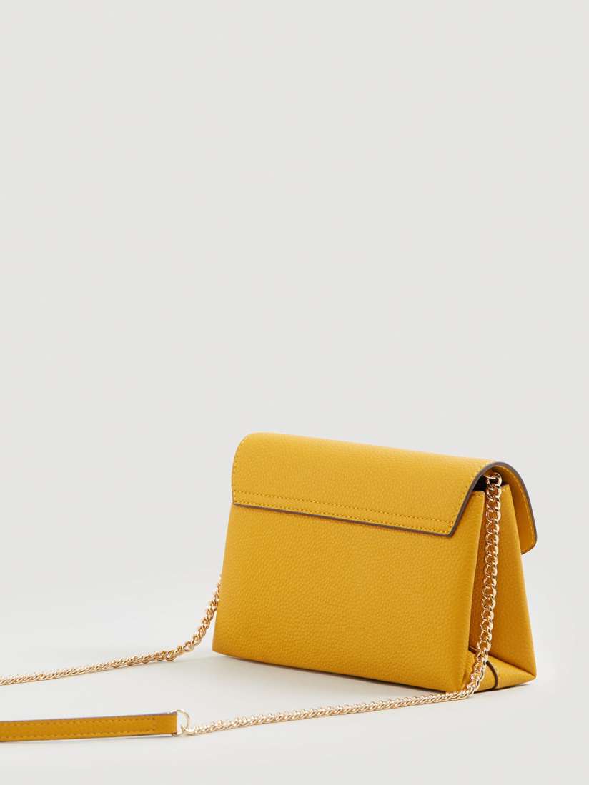 Mango mustard yellow solid sling bag top