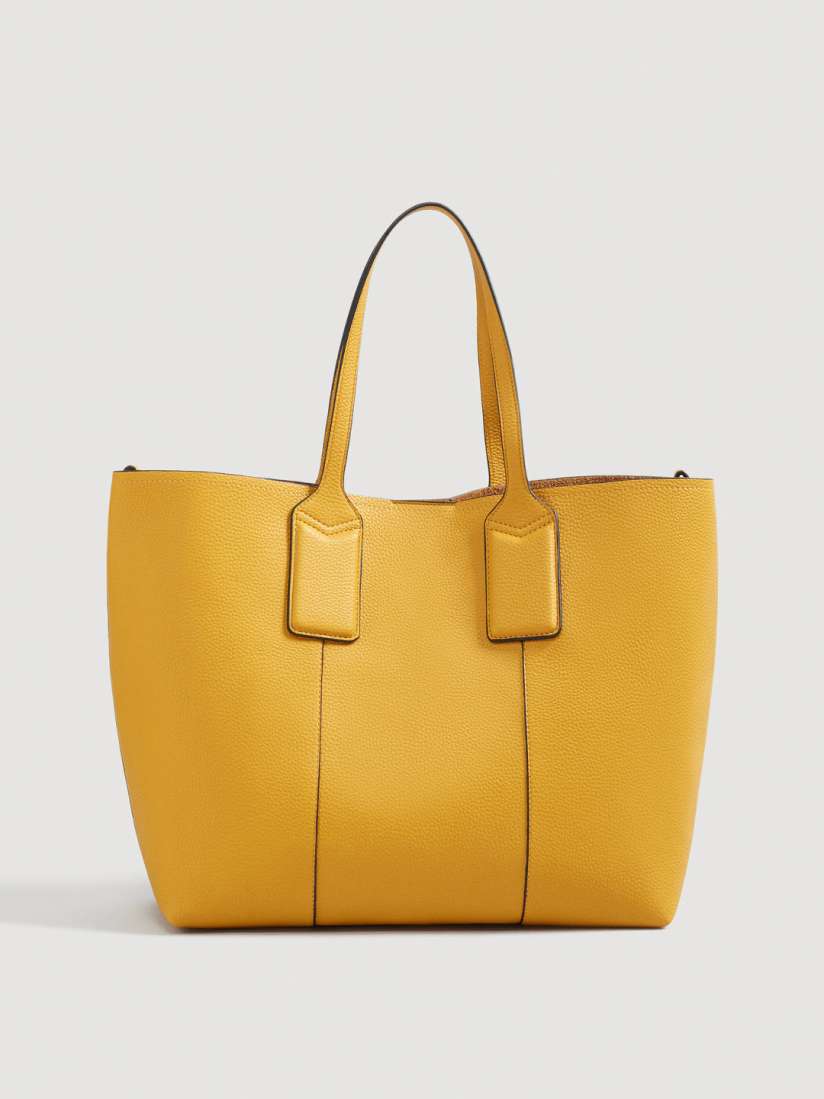 Buy MANGO Mustard Yellow Solid Handheld Bag With Detachable Sling Strap Handbags for Women 6995265 Myntra