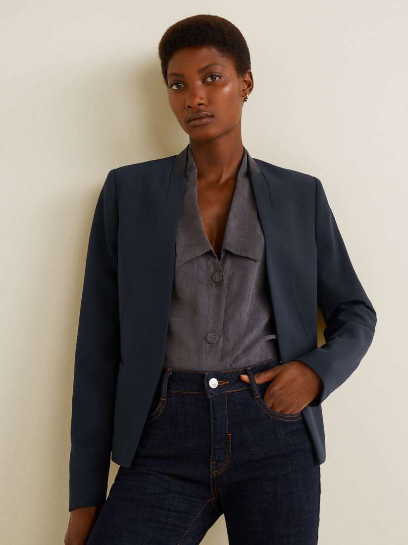 Mango navy blazer hot sale