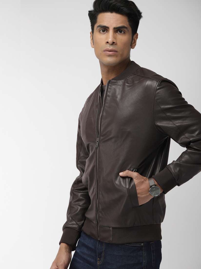 Brown Best Leather Jacket For Men In India Pure Leather Full