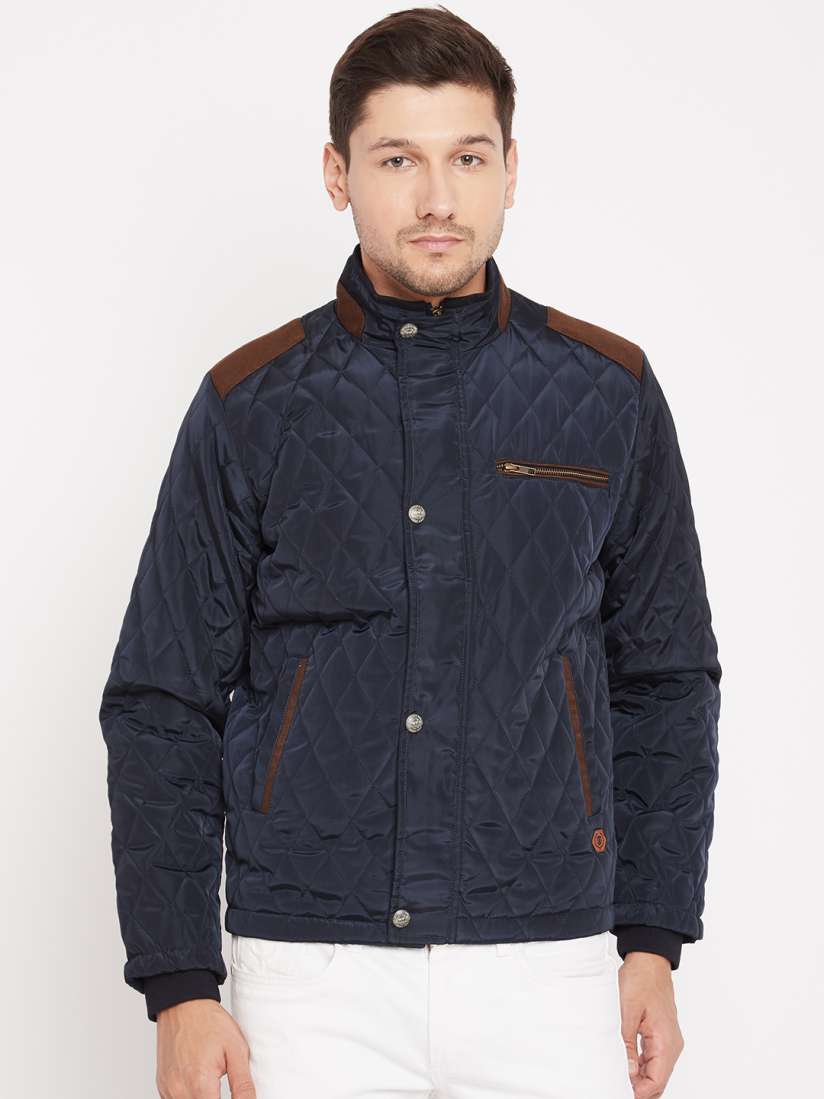 Buy Duke Men Navy Blue Solid Quilted Jacket Jackets for Men 6998224 Myntra