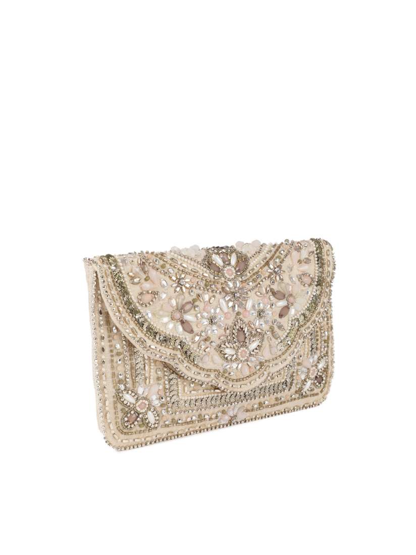 Buy Accessorize Gold Toned Embellished Clutch Clutches for Women 7006609 Myntra