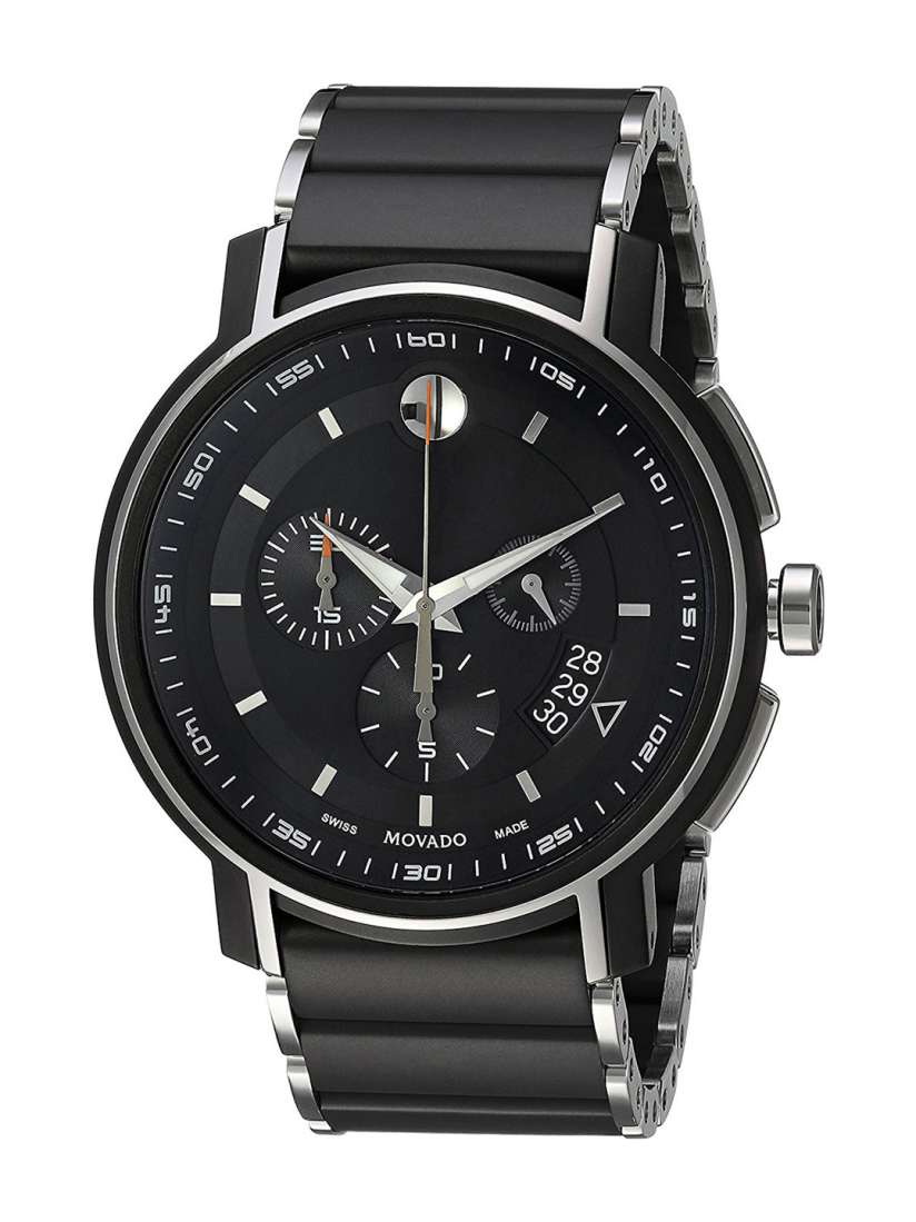 Buy MOVADO Men Black Black Analogue Watch 607006 Watches for Men 7010098 Myntra