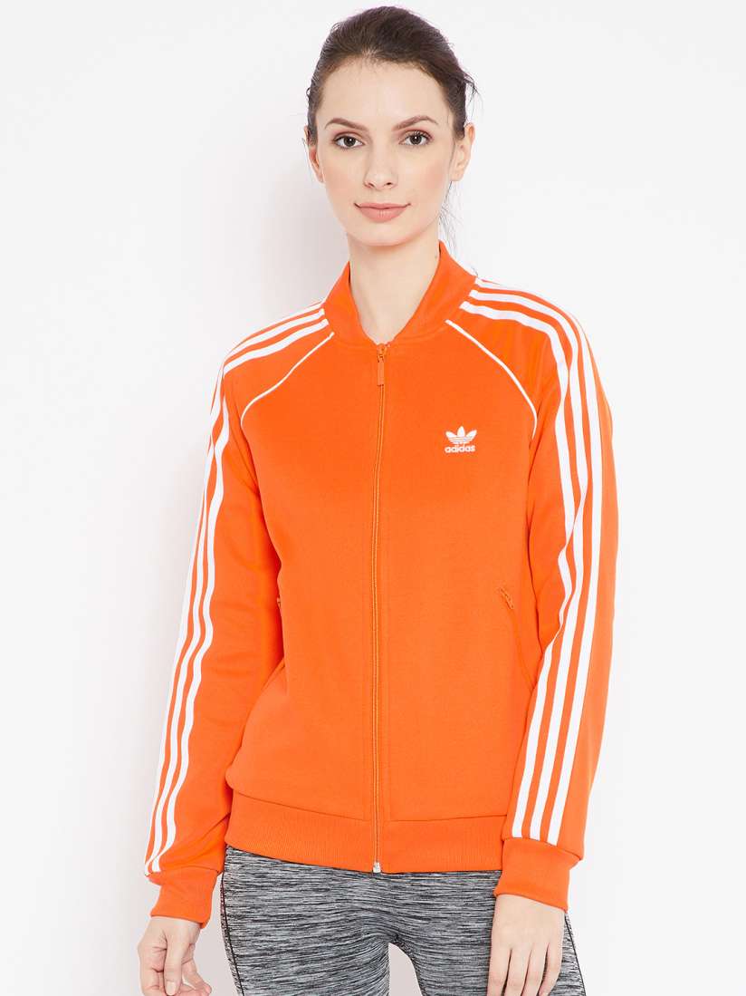 Adidas sst track jacket orange clearance