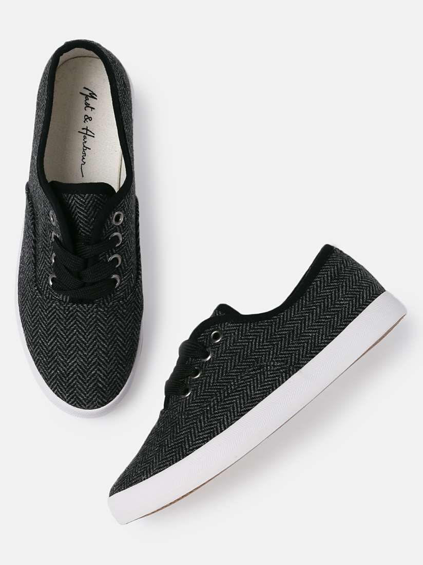 Buy Mast Harbour Women Black Sneakers Casual Shoes for Women 7014334 Myntra
