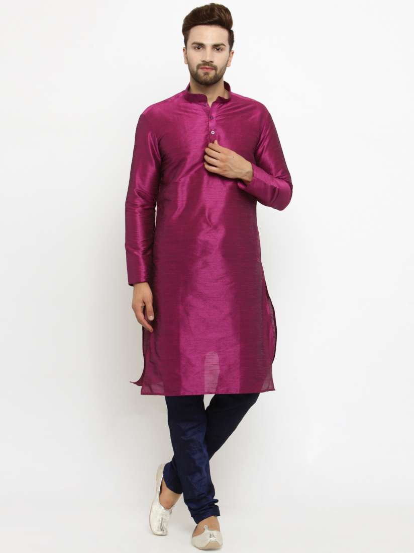 Buy Larwa Men Purple Solid Straight Kurta Kurtas for Men 7016658 Myntra