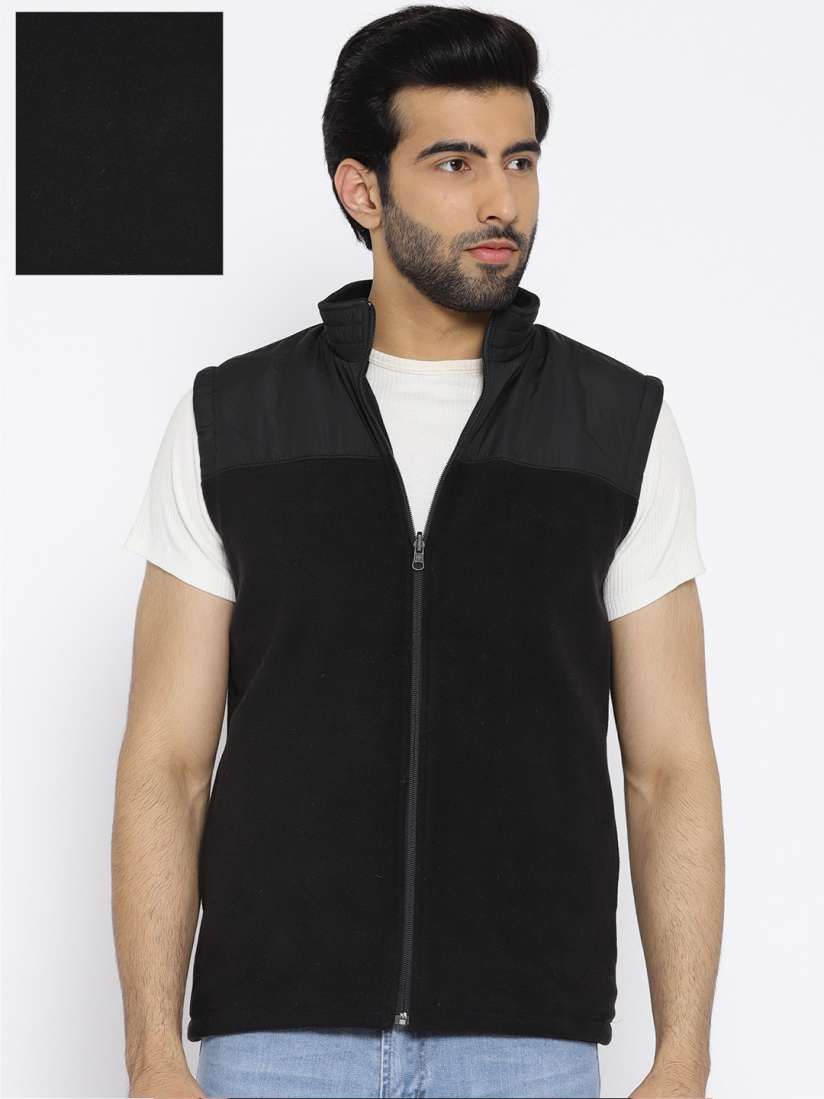 Buy Octave Men Black Solid Reversible Sleeveless Padded Jacket Jackets for Men 7020057 Myntra