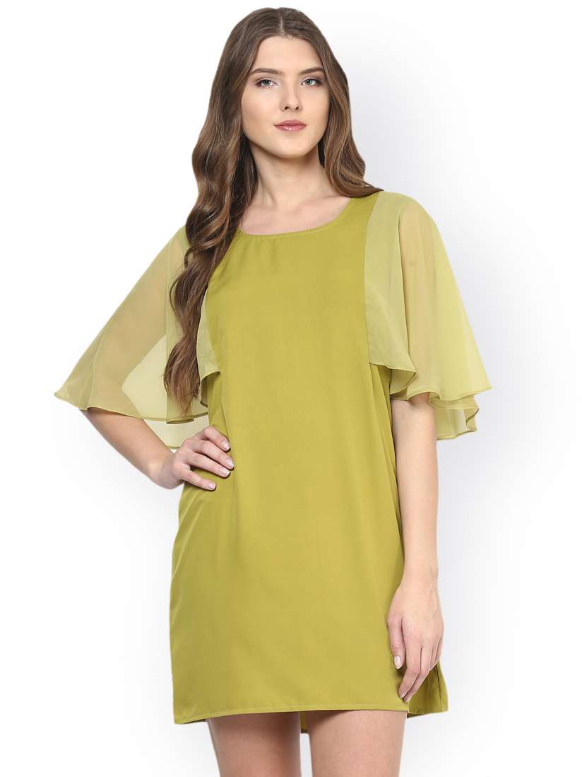 Buy MABISH by Sonal Jain Women Green Solid A Line Dress Dresses for Women 7020511 Myntra