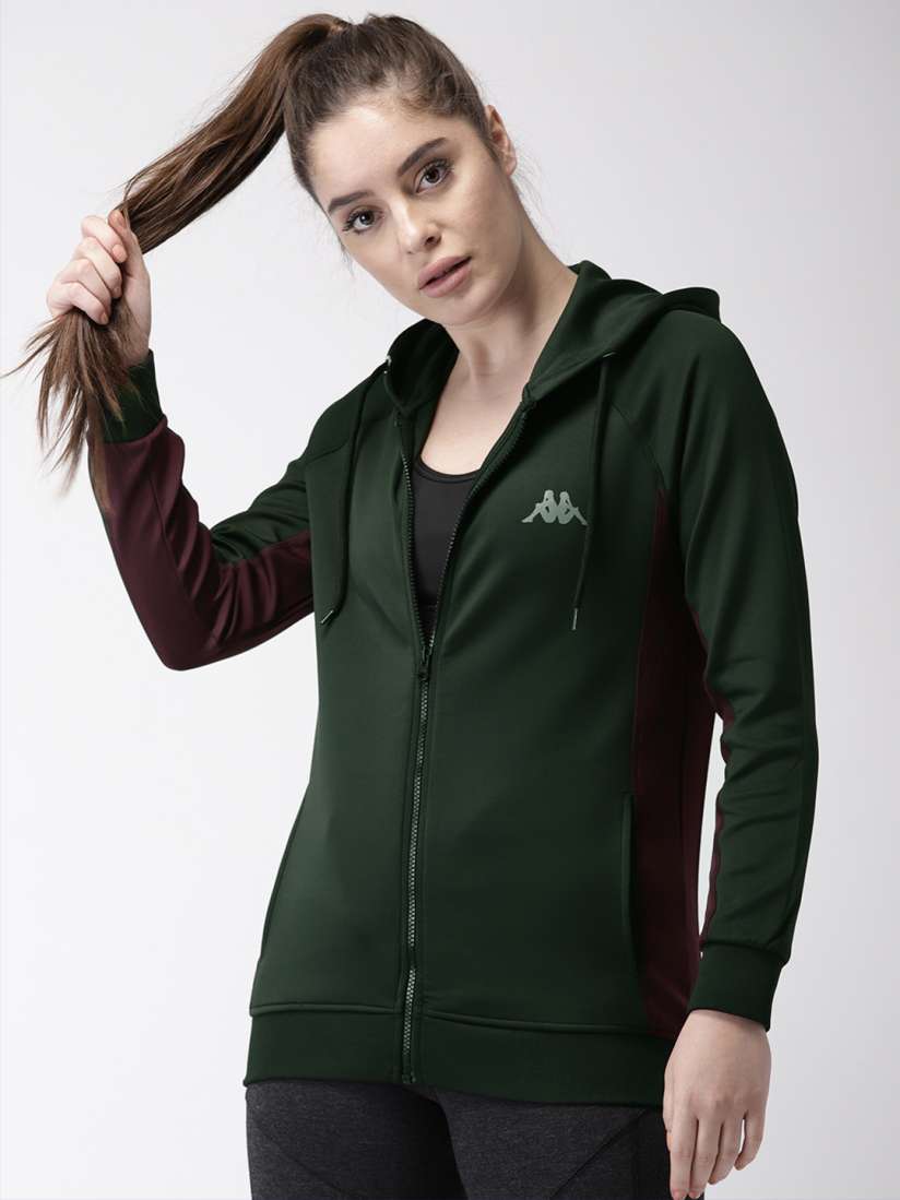 Buy Kappa Women Charcoal Black Solid Lightweight Bomber Jacket Jackets for Women 7026369 Myntra
