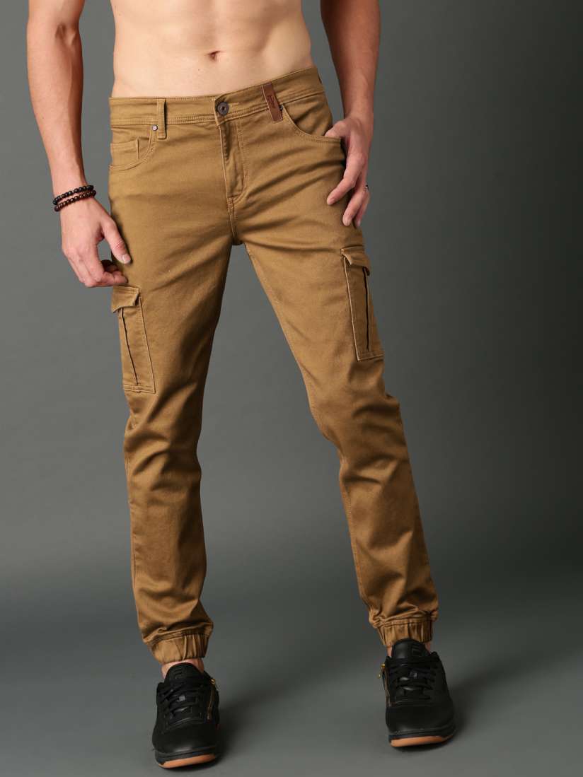 Guys khaki joggers new arrivals
