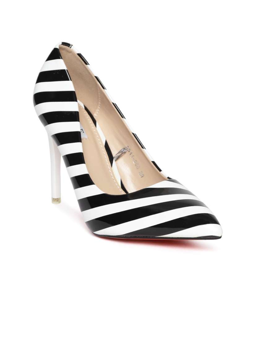 Buy ELLE Women Black White Striped Pumps Heels for Women 7029704 Myntra