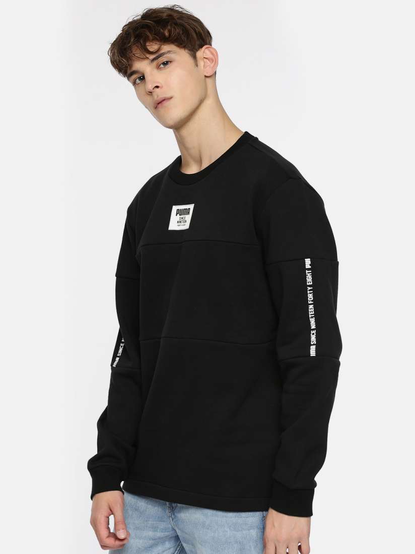 Buy Puma Men Black Rebel Block Crew FL Sweatshirt Sweatshirts for Women 7033395 Myntra