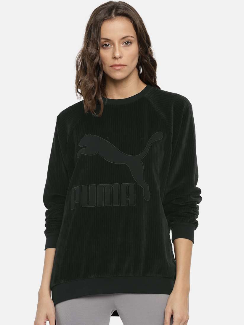 Puma velvet sweatshirt clearance
