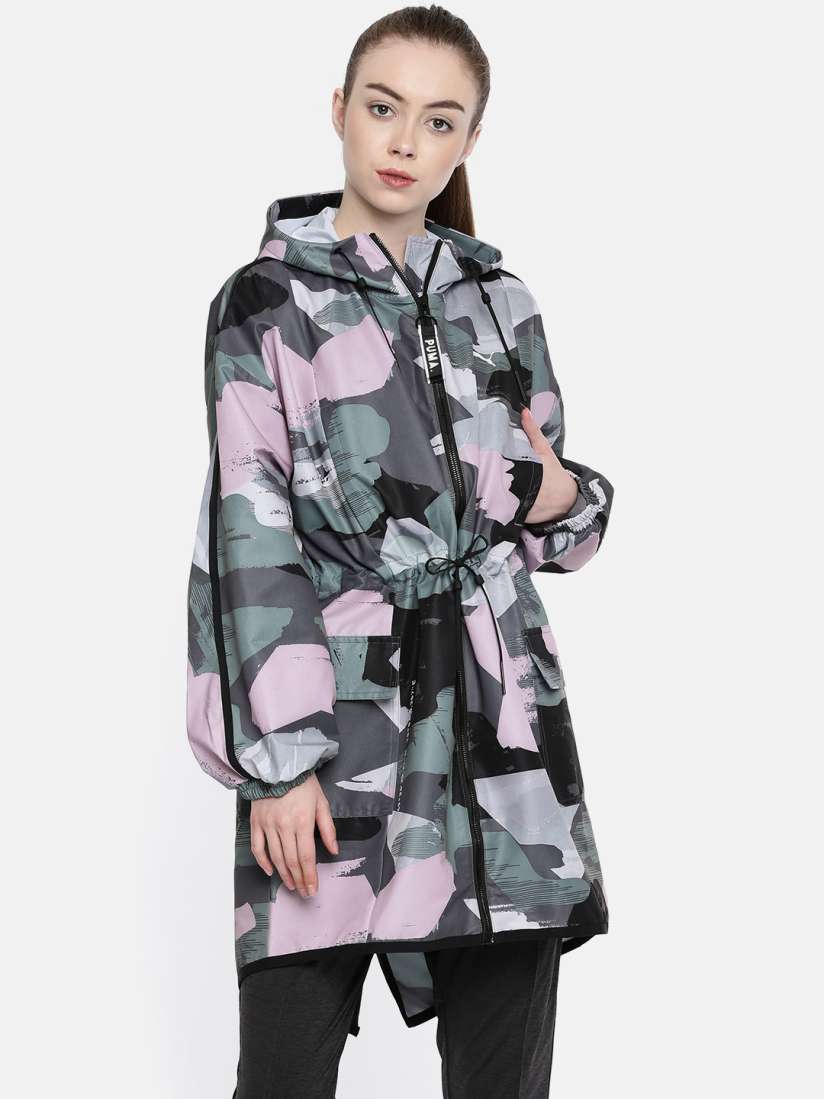 Buy Puma Women Grey Green Printed Chase Parka AOP Sporty Jacket Jackets for Women 7033516 Myntra