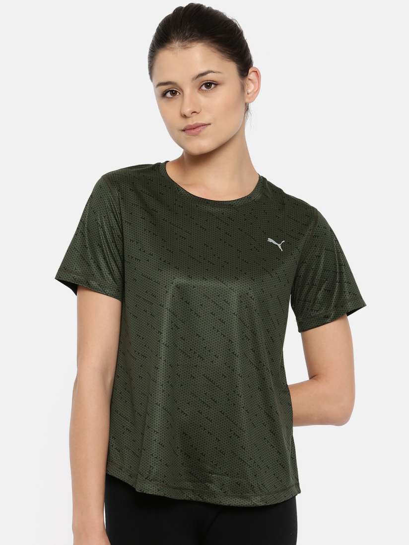Olive green puma shirt womens store