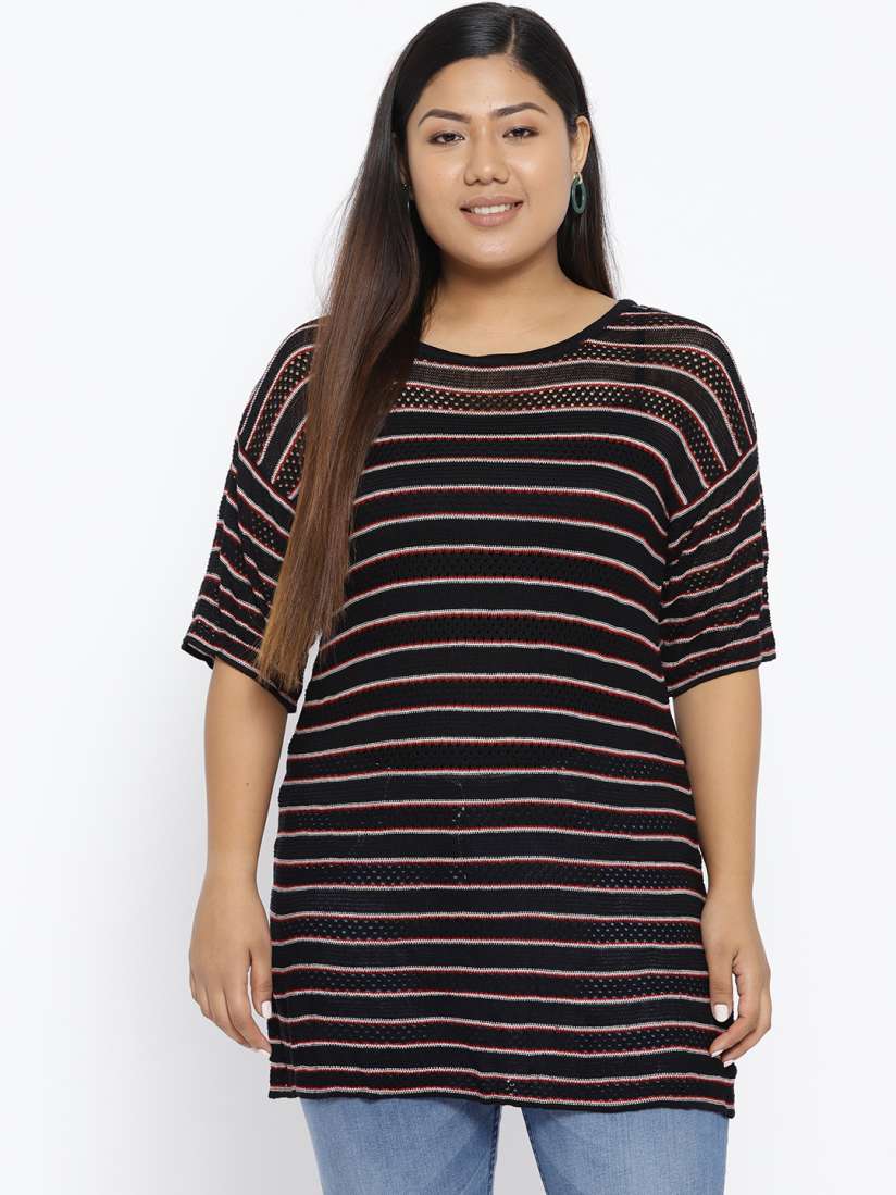 Black sheer shirt plus size 2025