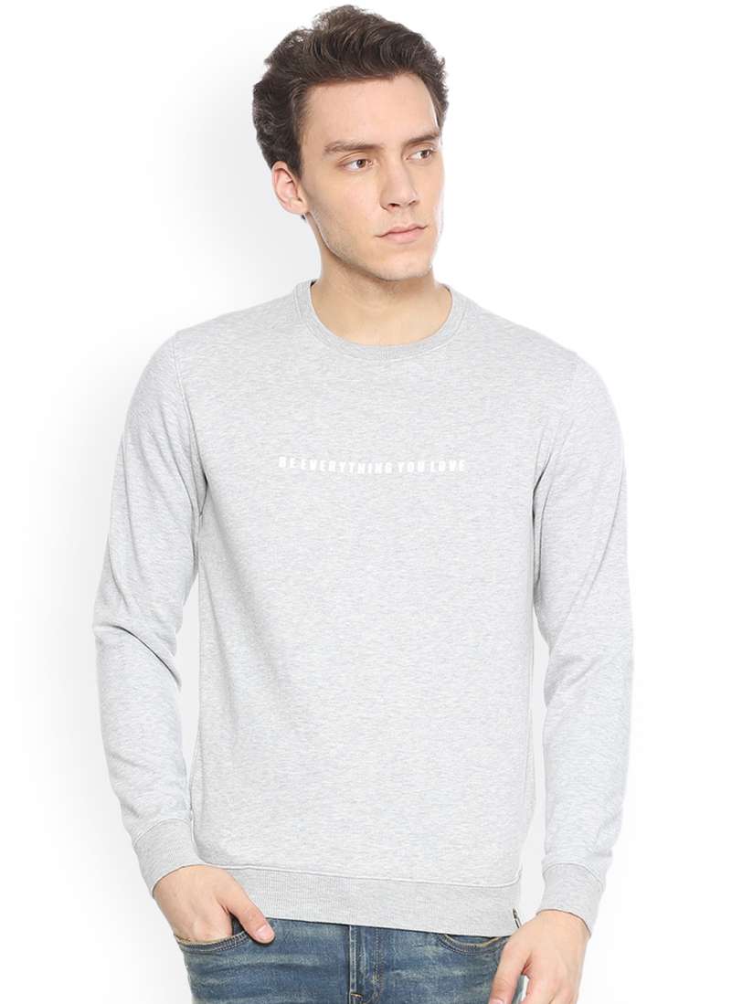 Buy Peter England Men Grey Printed Sweatshirt Sweatshirts for Men 7042684 Myntra