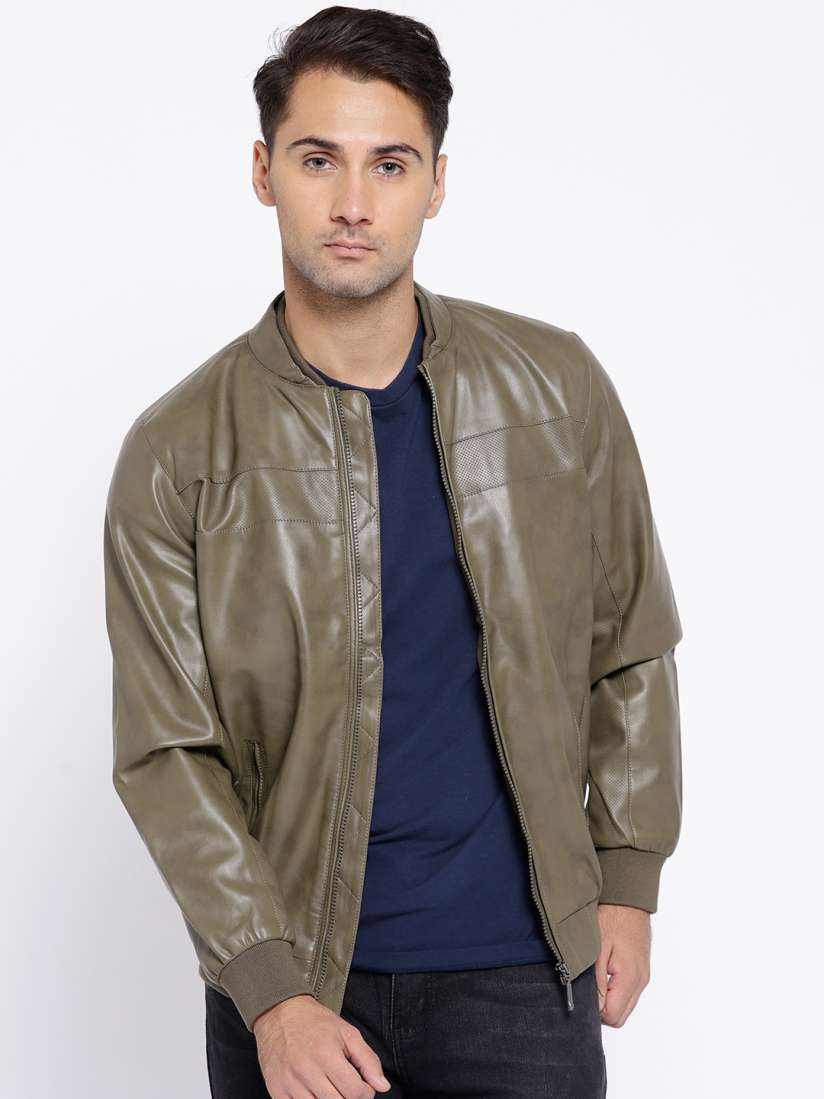 Van heusen leather jacket cheap