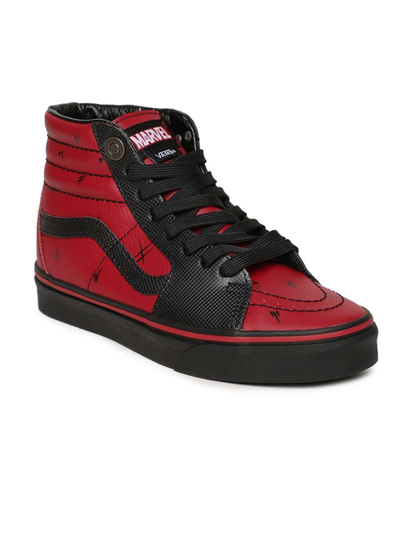 Buy Vans Unisex Maroon Black Marvel Deadpool Mid Top Leather Sneakers Casual Shoes for Unisex 7048925 Myntra