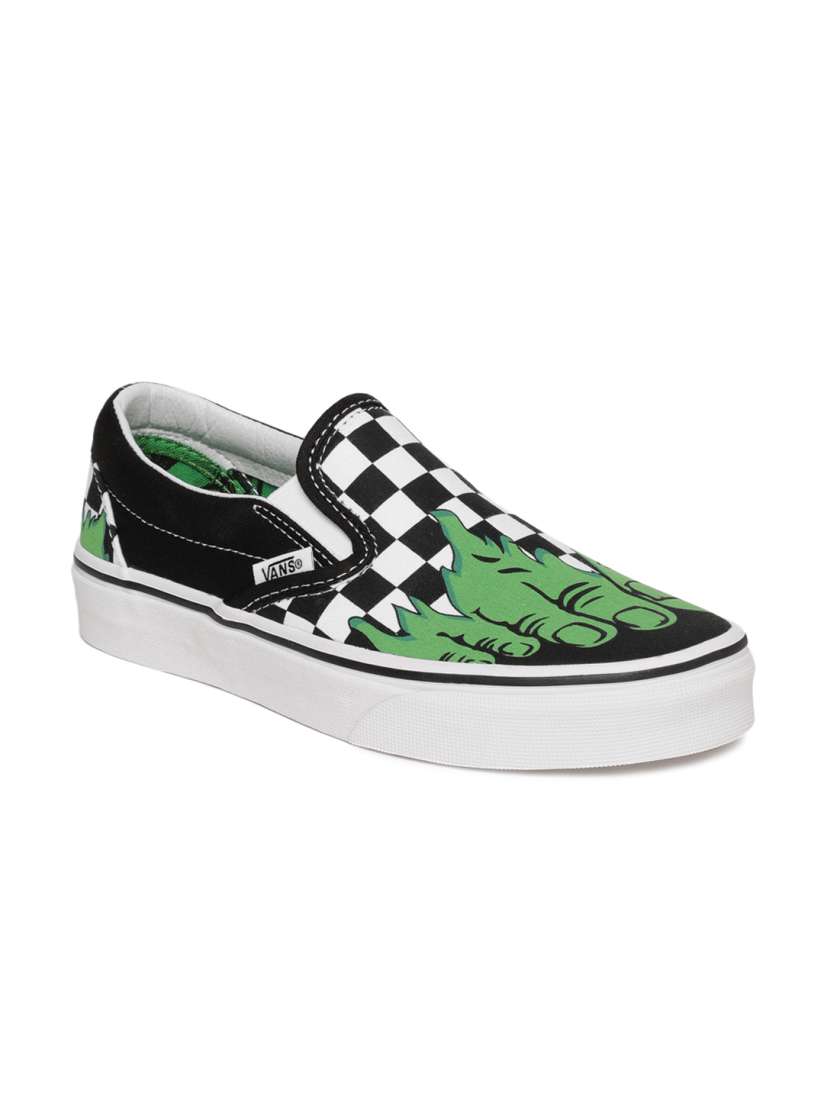 Buy Vans Unisex Green Black Marvel Hulk Printed Classic Slip On Sneakers Casual Shoes for Unisex 7048956 Myntra