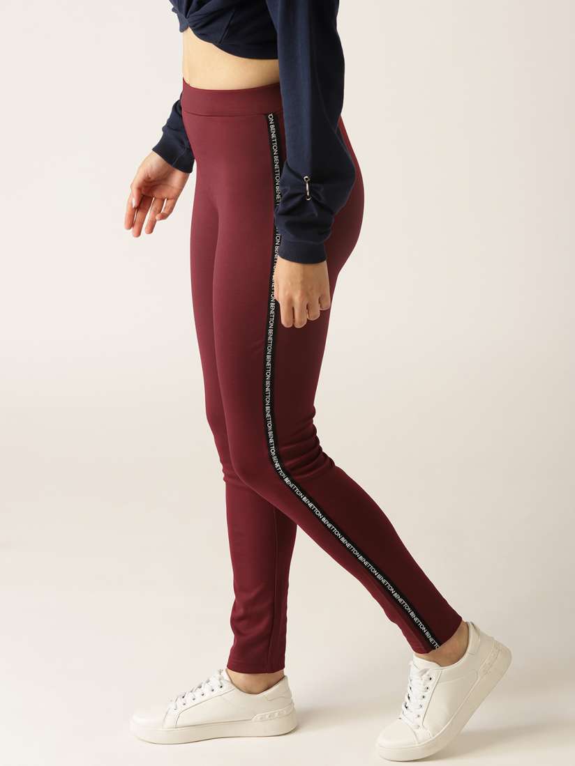 Buy United Colors of Benetton Maroon Leggings Leggings for Women 7049273 Myntra