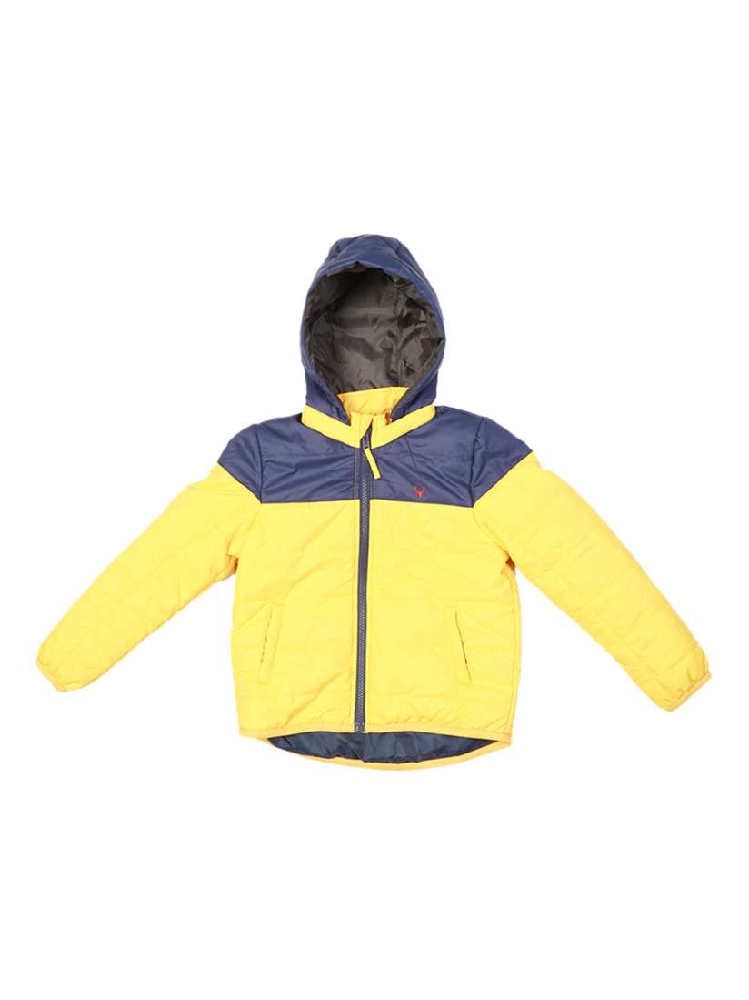 Buy Allen Solly Junior Boys Yellow Solid Padded Jacket Jackets for Boys 7057721 Myntra