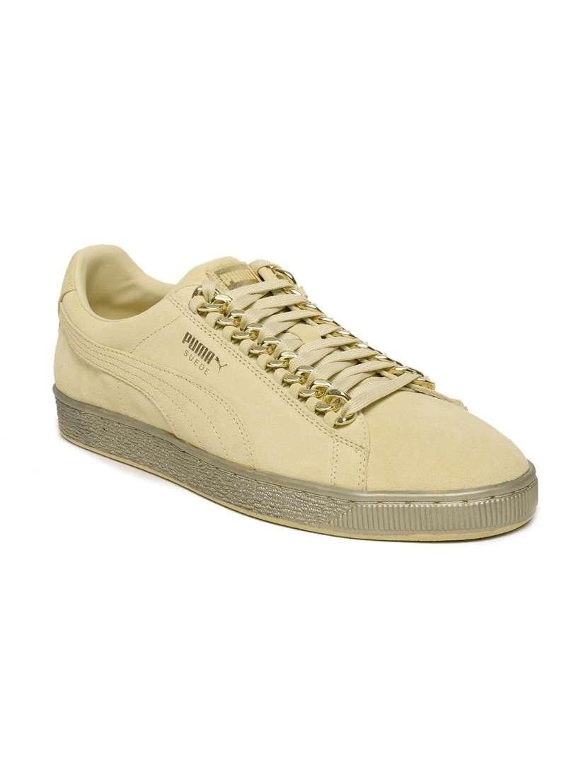 Buy Puma Men Beige Suede Classic x Chain Sneakers Casual Shoes for Men 7072895 Myntra