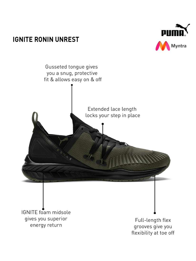 Buy Puma Men Olive Green IGNITE Ronin Unrest Running Shoe Sports Shoes for Men 7073081 Myntra