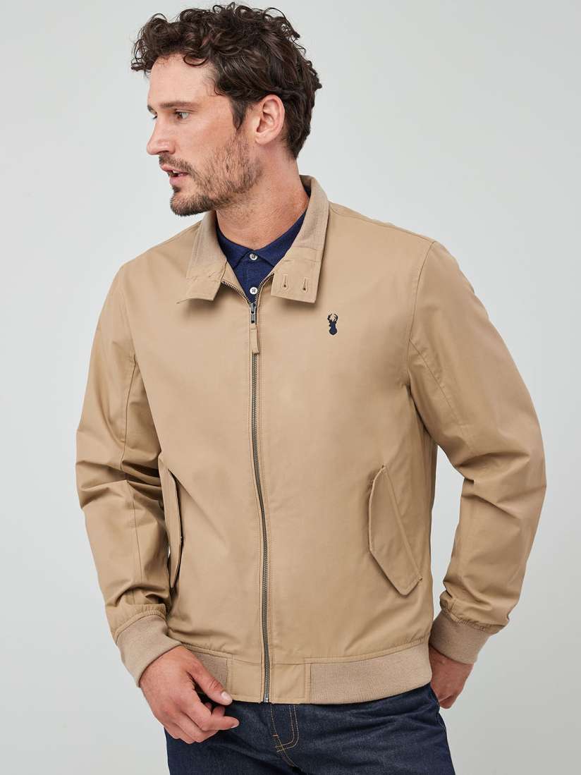 Buy next Men Beige Solid Biker Jacket Jackets for Men 7079080 Myntra