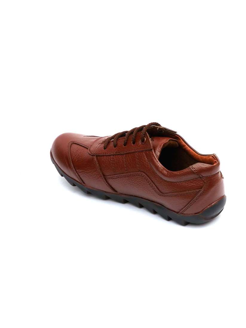 Buy SHOEGARO Men Brown Leather Sneakers Casual Shoes for Men 7087658 Myntra