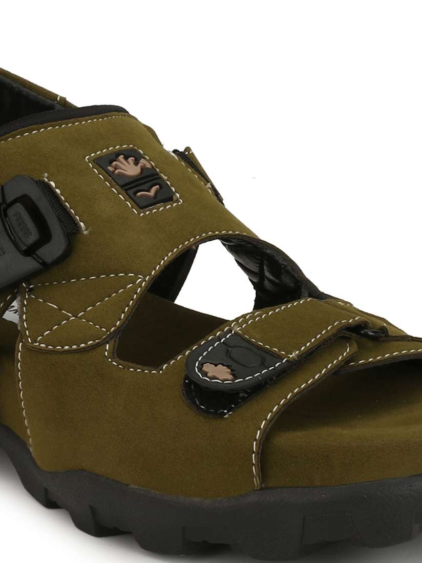 Buy SHOEGARO Men olive green Comfort Sandals Sandals for Men 7087661 Myntra