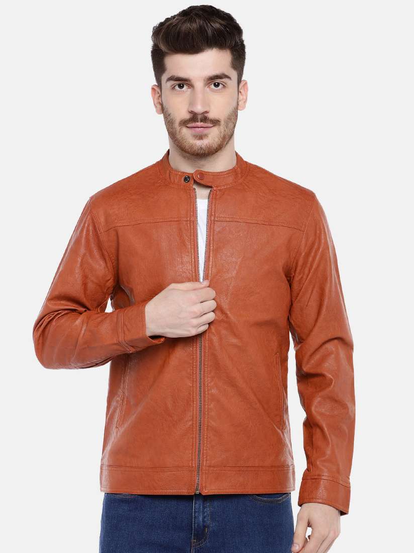 Red tape jacket leather hotsell