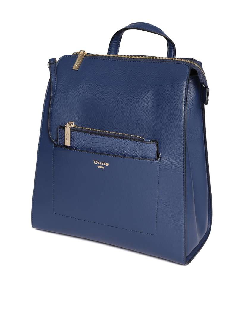 Buy Dune London Women Navy Blue Solid Backpack Backpacks for Women 7094160 Myntra