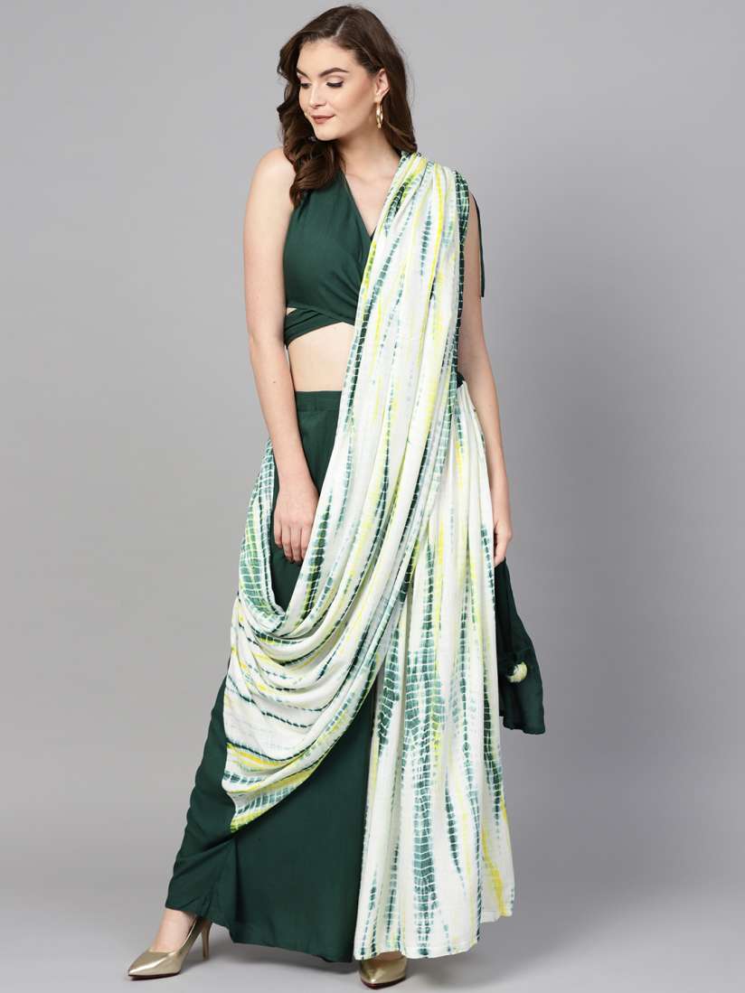 Palazzo saree myntra clearance
