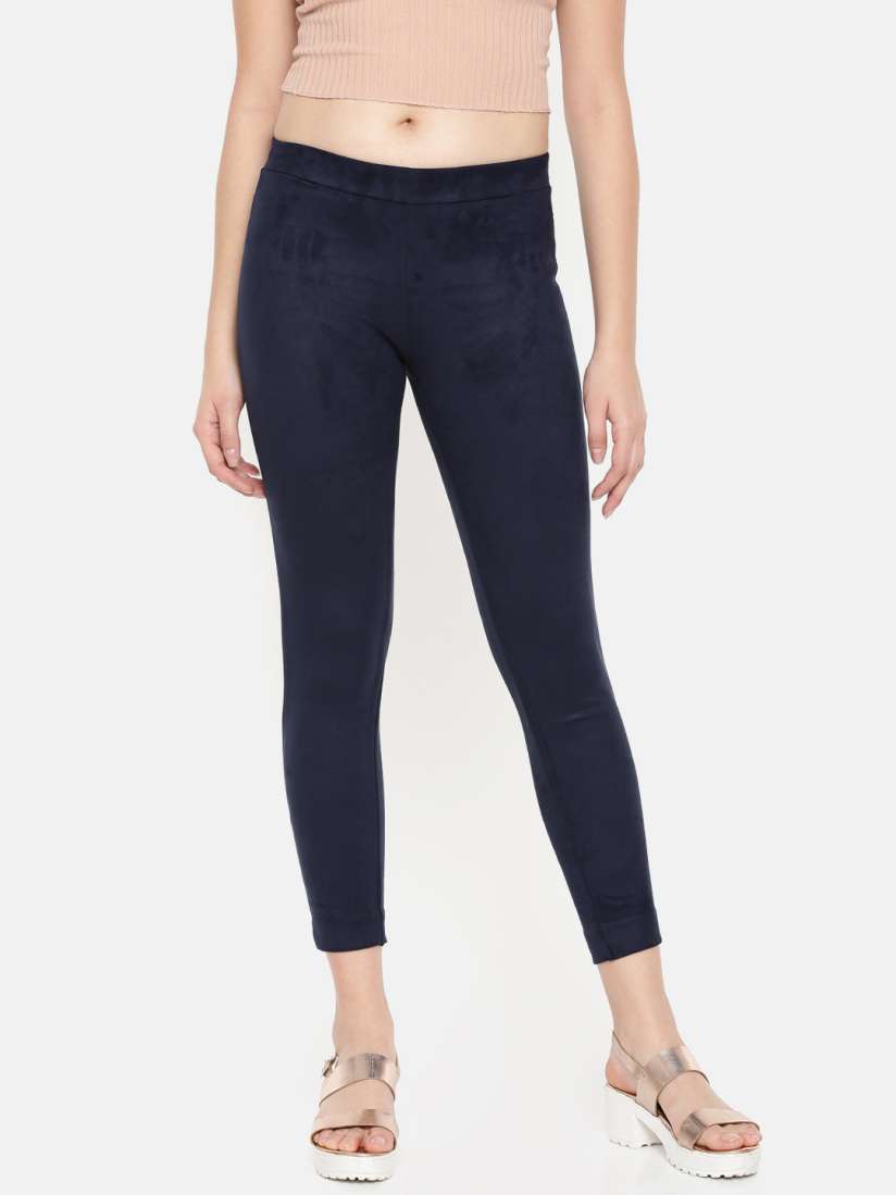 Ladies navy treggings deals