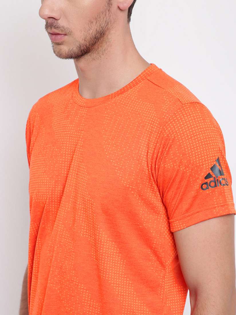 Buy ADIDAS Men Orange FreeLift Aeroknit Printed Round Neck Training T shirt Tshirts for Men 7101627 Myntra