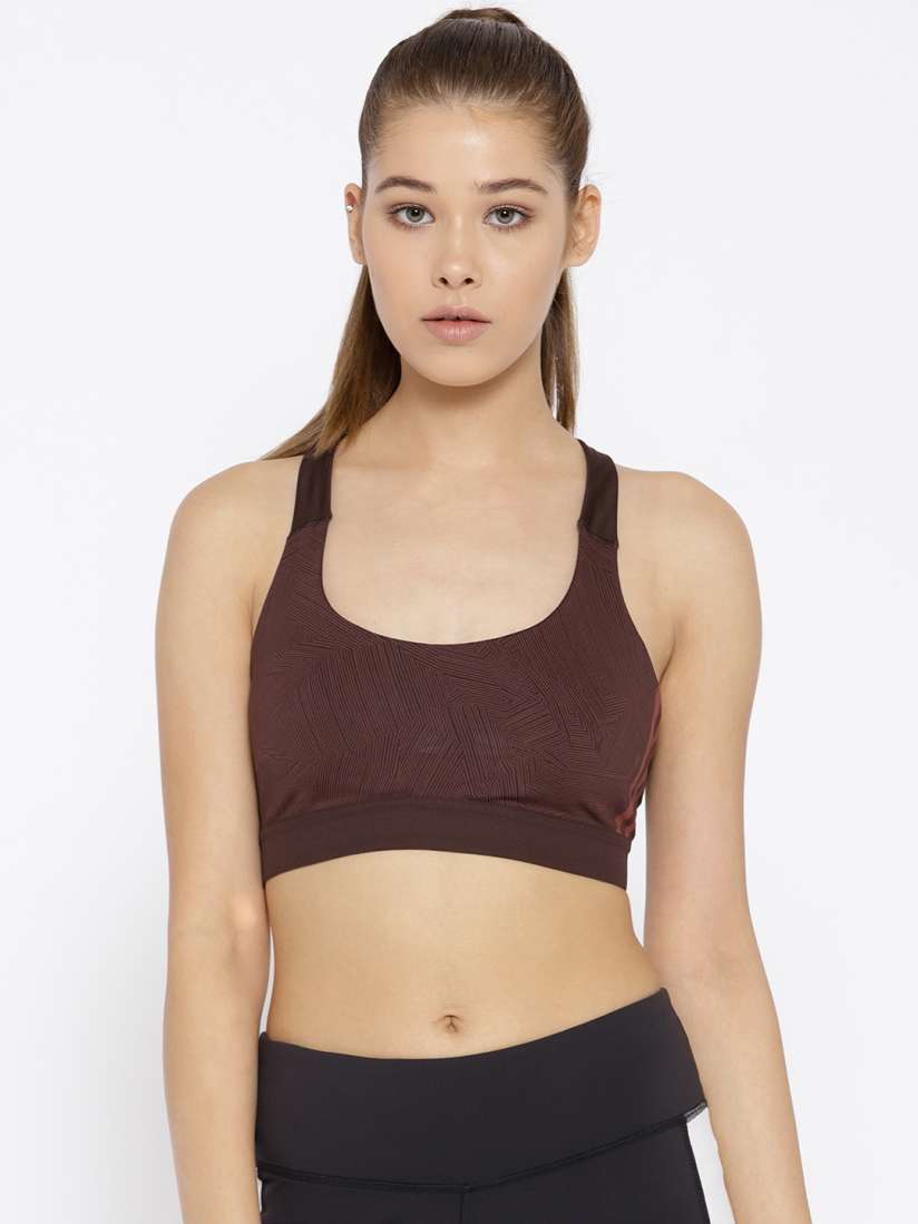 Buy ADIDAS Burgundy Printed Wanderlust DNA Training Sports Bra CX5325 Bra for Women 7101638 Myntra