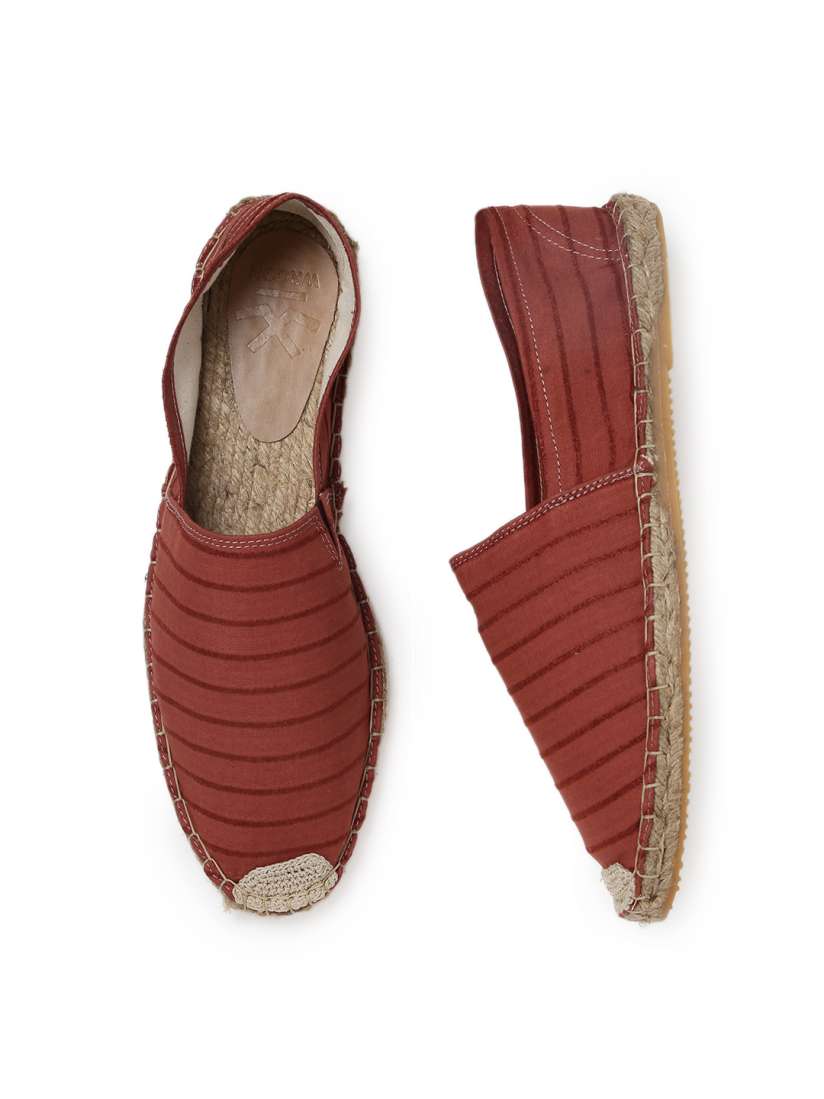 Buy WROGN Men Maroon Striped Espadrilles Casual Shoes for Men 7102435 Myntra