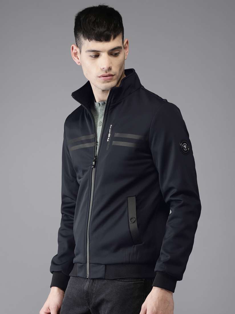 Buy The Indian Garage Co Men Navy Blue Solid Bomber Jacket Jackets for Men 7102913 Myntra