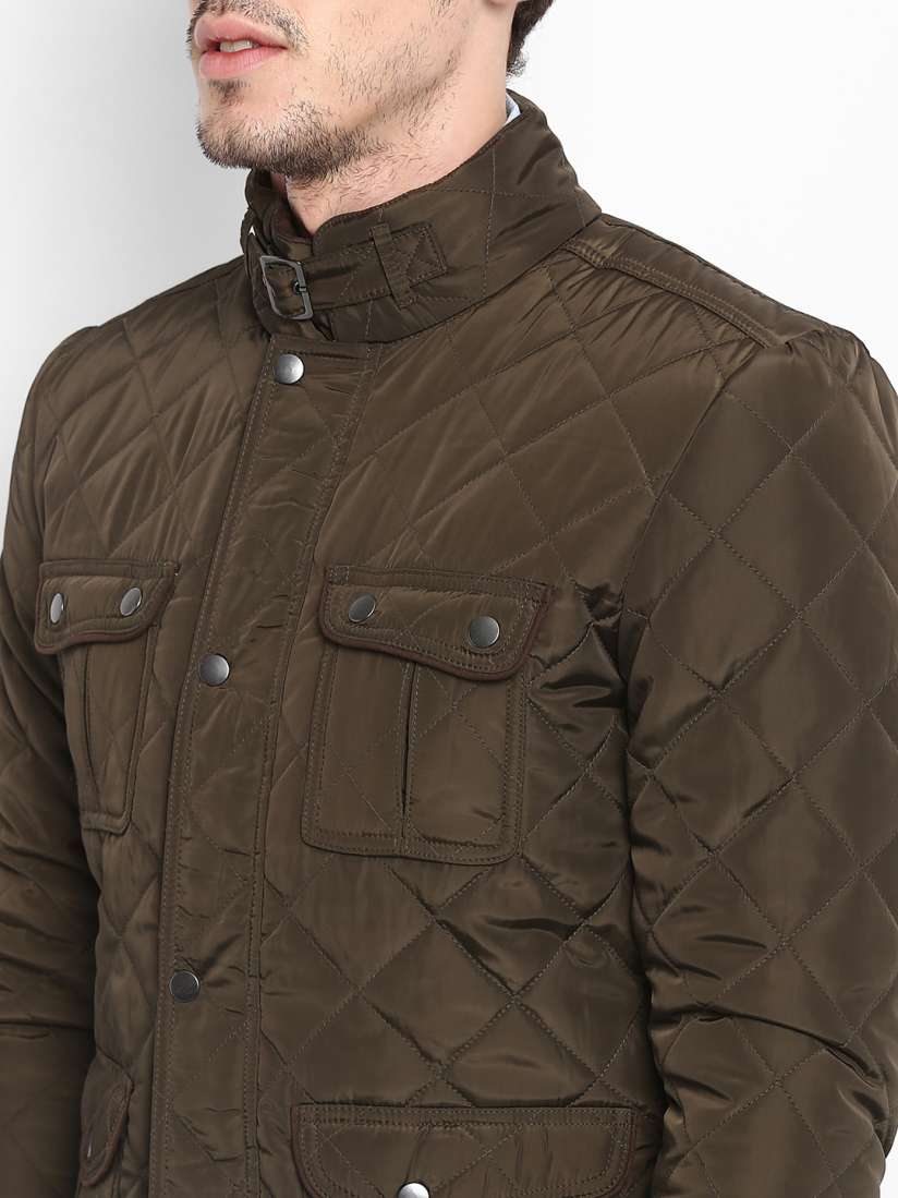 Buy Red Tape Men Olive Green Solid Quilted Jacket Jackets for Men 7116550 Myntra