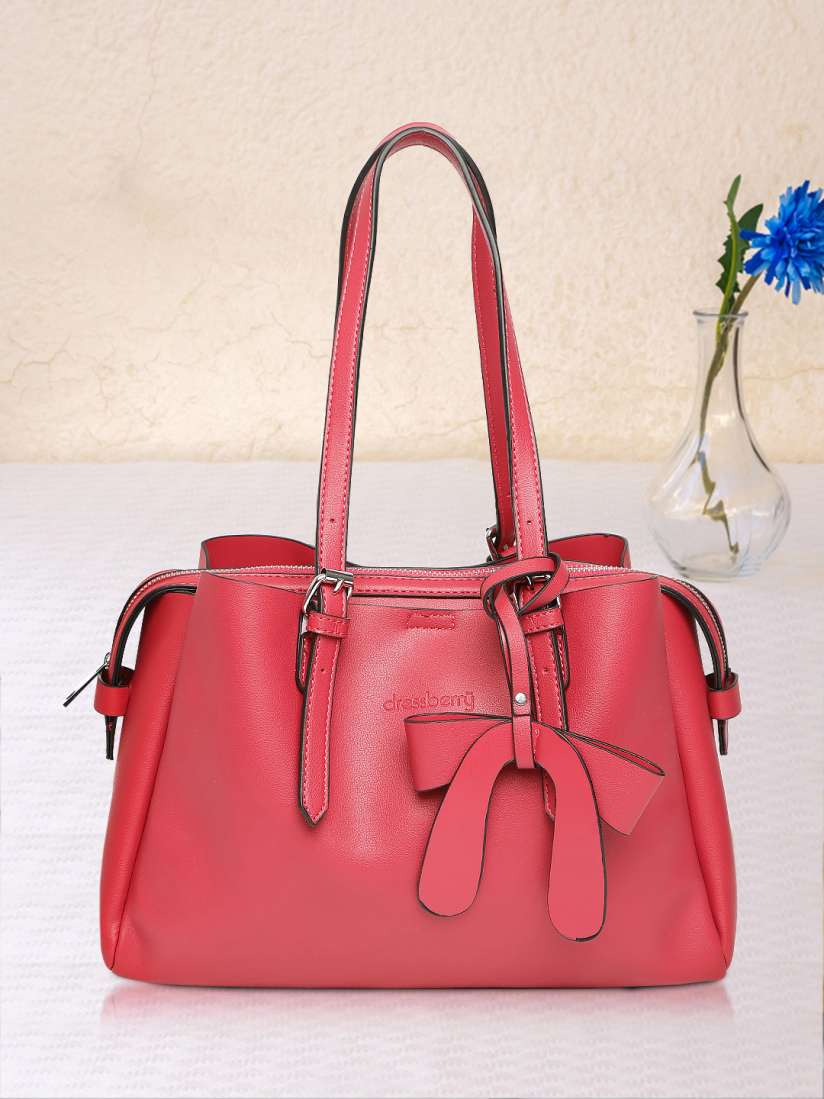 Buy DressBerry Pink Solid Shoulder Bag Handbags for Women 7120347 Myntra