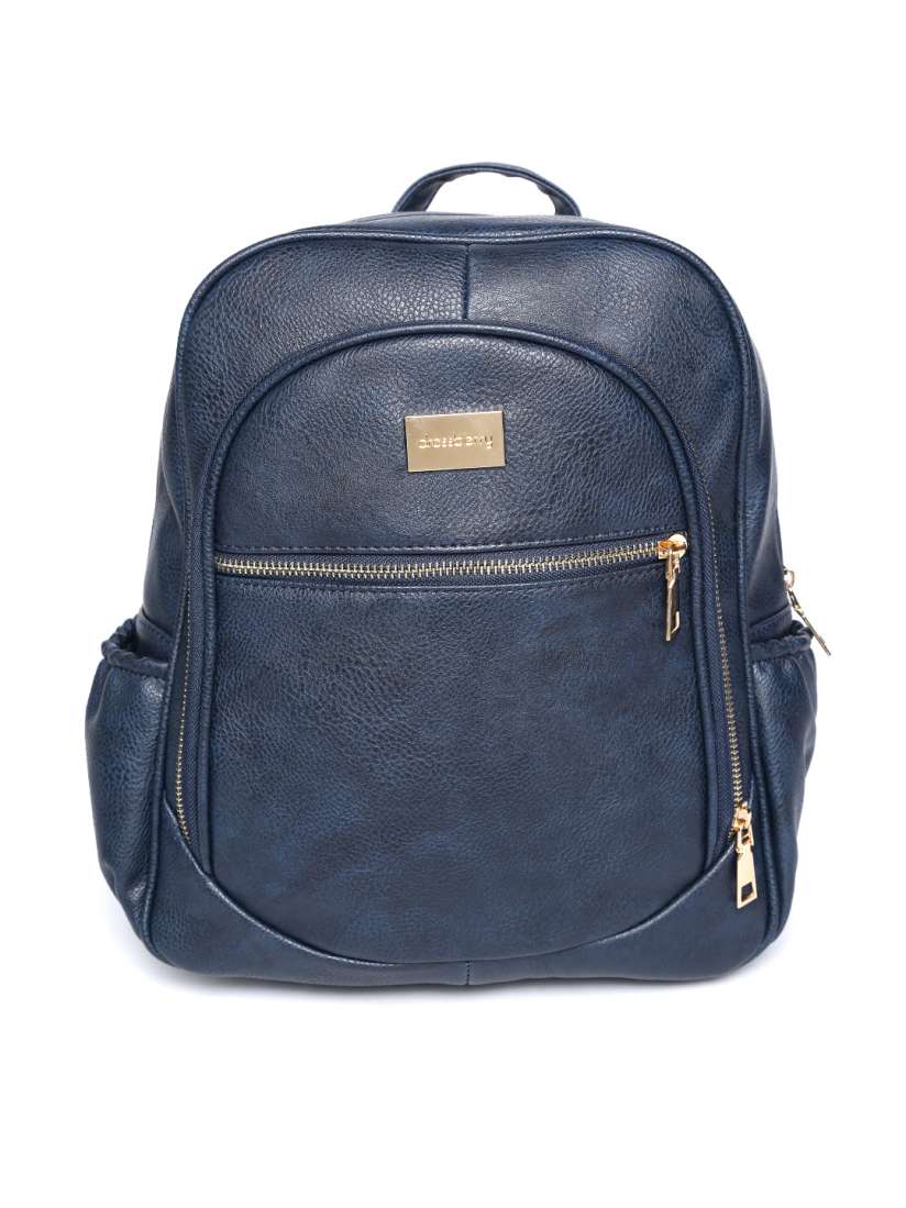 Buy DressBerry Women Navy Blue Solid Backpack Backpacks for Women 7121434 Myntra