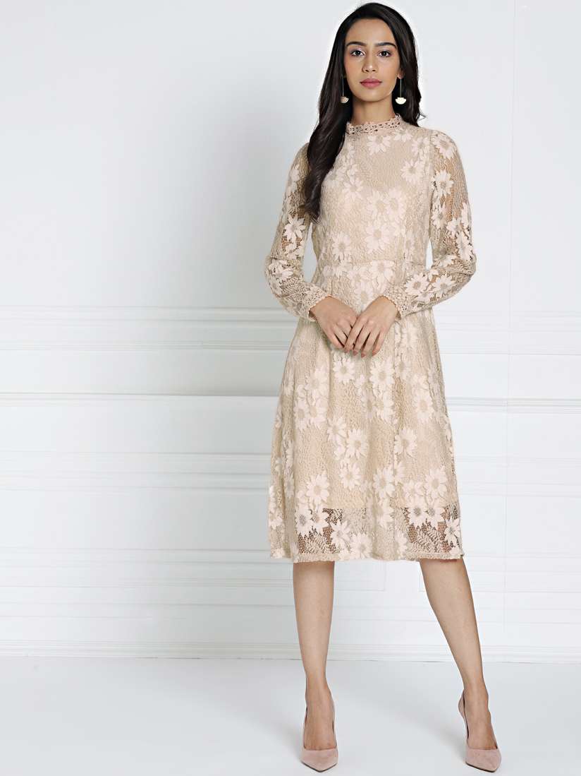 Womens cream lace dress store