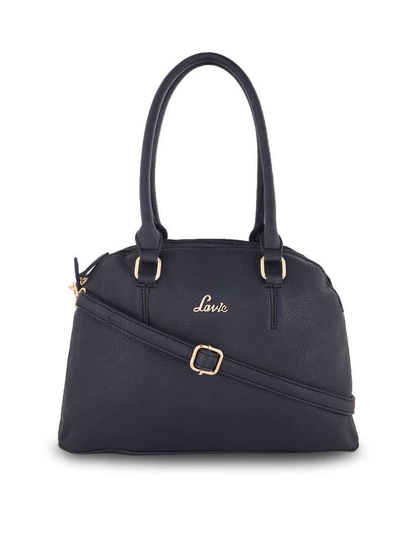 Buy Lavie Navy Blue Solid Satchel Handbags for Women 7130732 Myntra