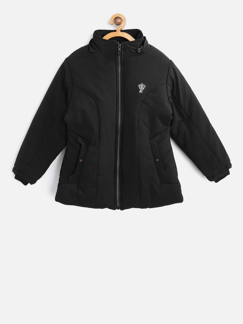 Buy Fort Collins Girls Black Solid Parka Jacket with Detachable Hood Jackets for Girls 7136990 Myntra