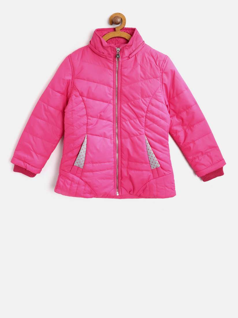 Buy Fort Collins Girls Pink Solid Parka Jacket with Detachable Hood Jackets for Girls 7137081 Myntra
