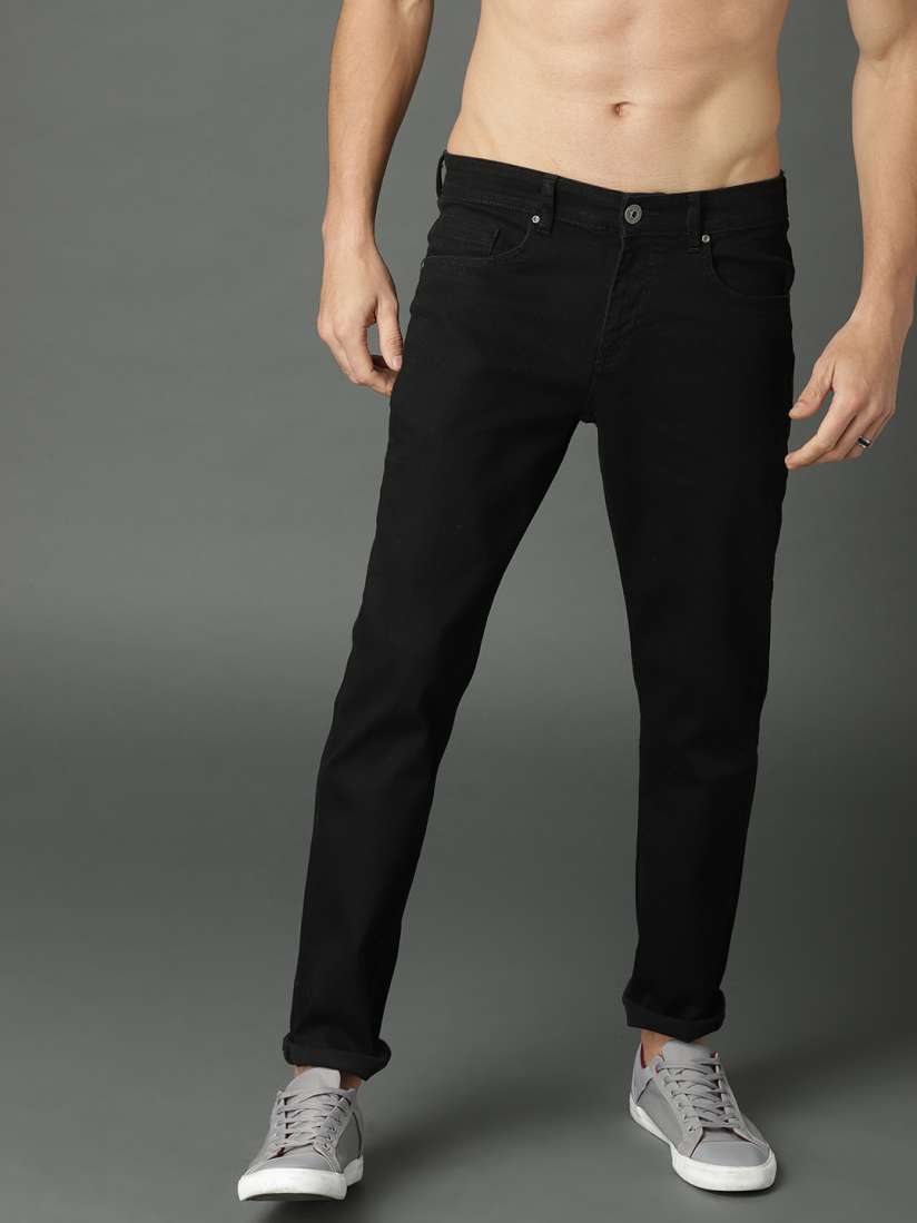 Myntra black jeans cheap