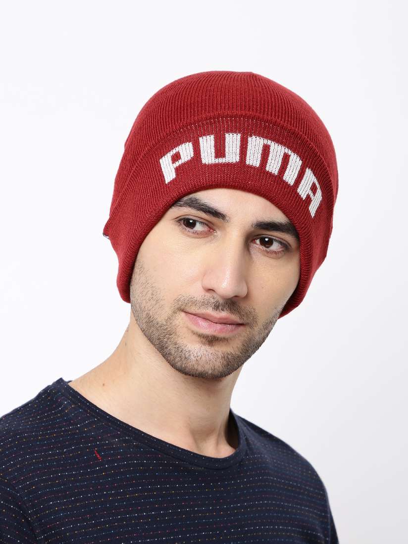Buy Puma Unisex Red Solid Mid Fit Beanie Caps for Unisex 7139909 Myntra